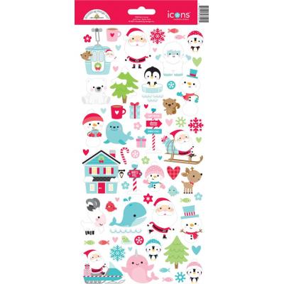 Doodlebug Let It Snow Sticker - Icons Cardstock Stickers